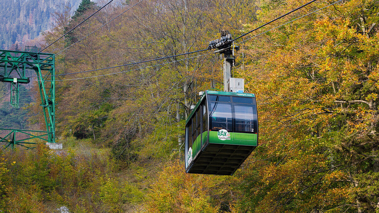 Rax-Seilbahn — Foto: Scharfegger's Raxalpen Resort