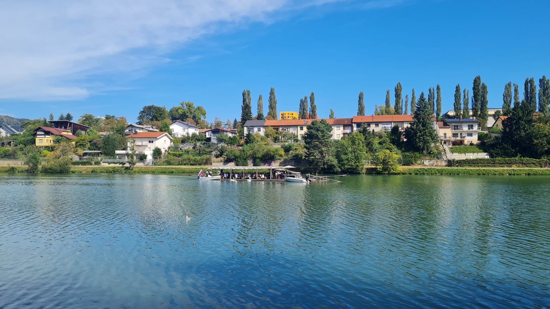 Die Drau in Maribor — Foto: Christiane Reitshammer