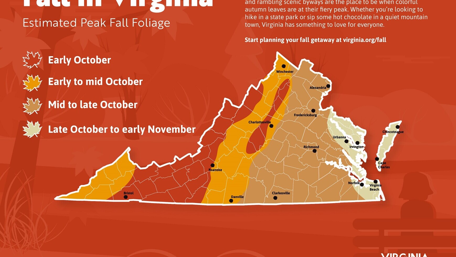 Fall Foliage Report Map — Foto: Virginia Tourism Corporation 