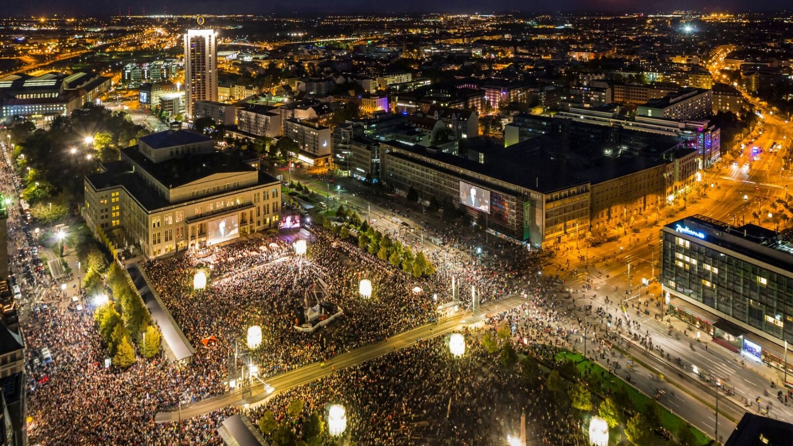 Lichtfest in Leipzig — Foto: Punctum Peter Franke