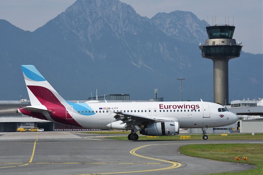 Eurowings am Flughafen Salzburg — Foto: Flughafen Salzburg