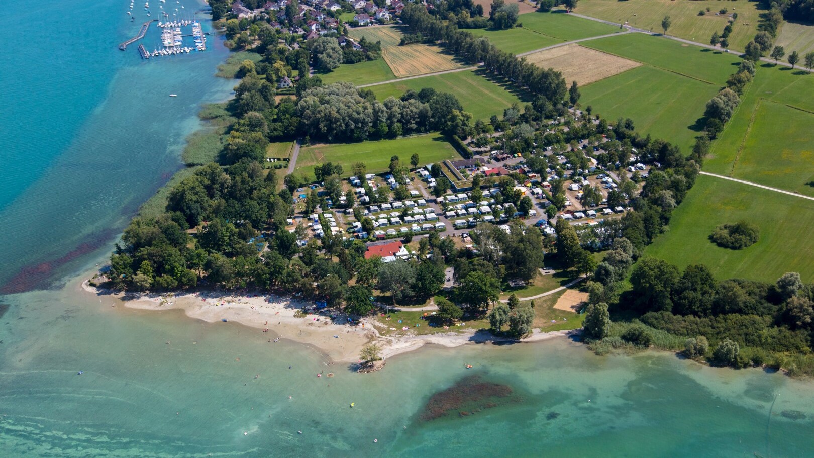 Konstanz Dingelsdorf Bodensee Camping Klausenhorn Strandbad  — Foto: MTK / Achim Mende